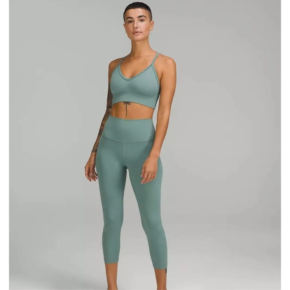 Lululemon Align HR Nulu Green/Blue Size 6 7/8 Tights